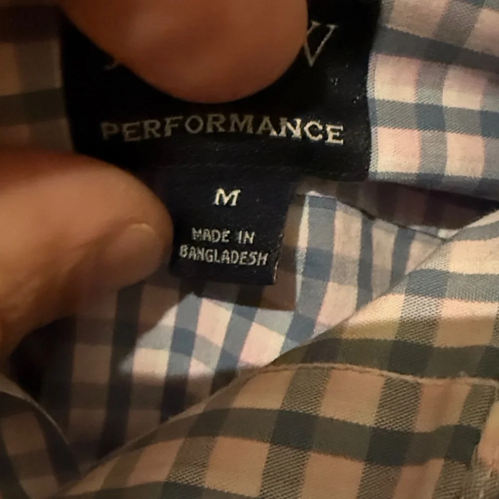 J. Crew Performance Men's Blue, White, Pink Plaid Button-Down Shirt